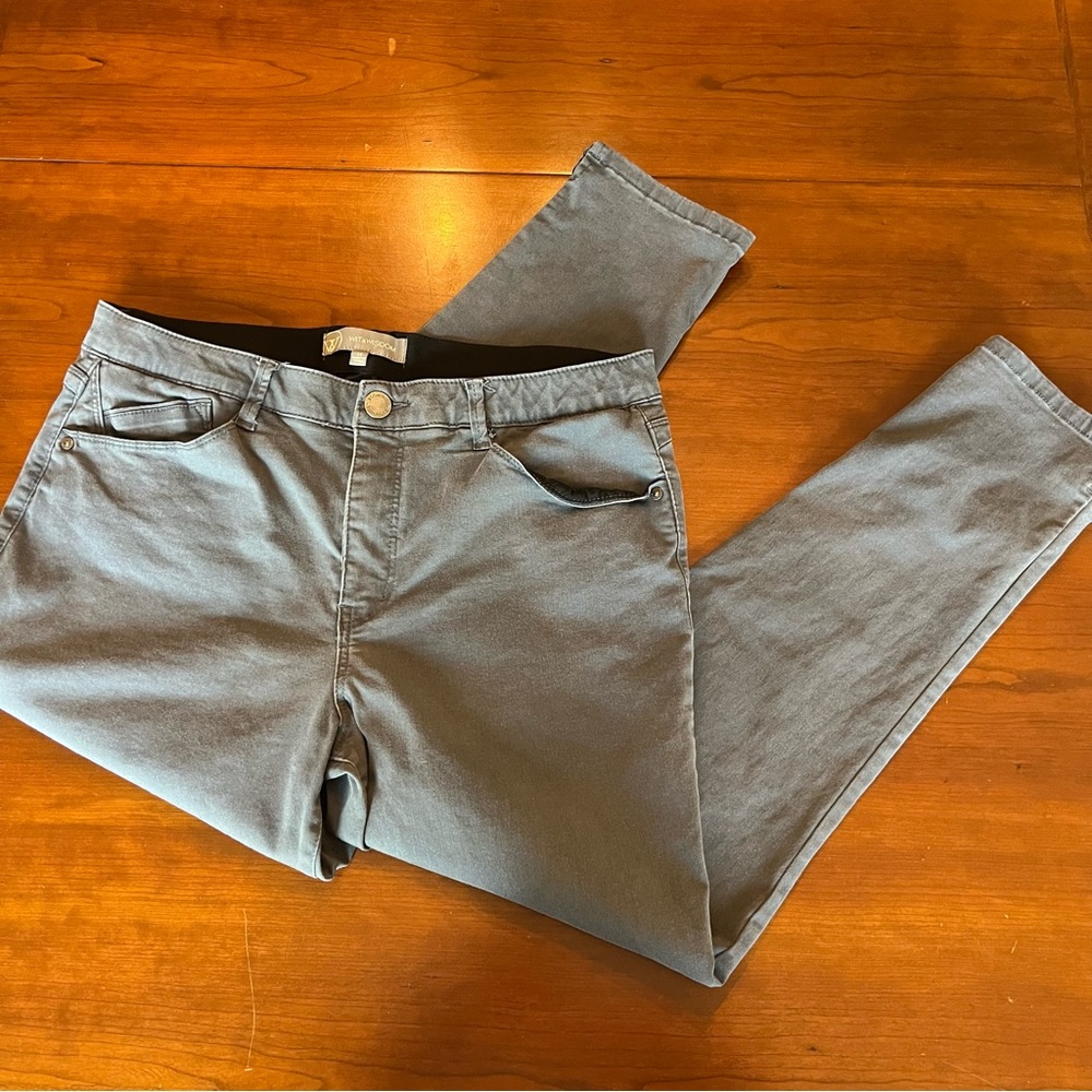 “Ab” Solution Jeans Ankle Skinny Wit & Wisdom gray pant Women’s Size 14